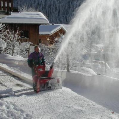 Déneigement avec la fraise à neige